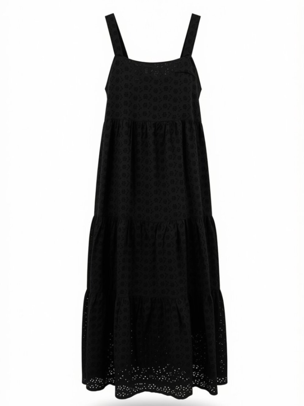 The Drop Black Eyelet Sundress Size XS Cottagecore Dark Academia Casual